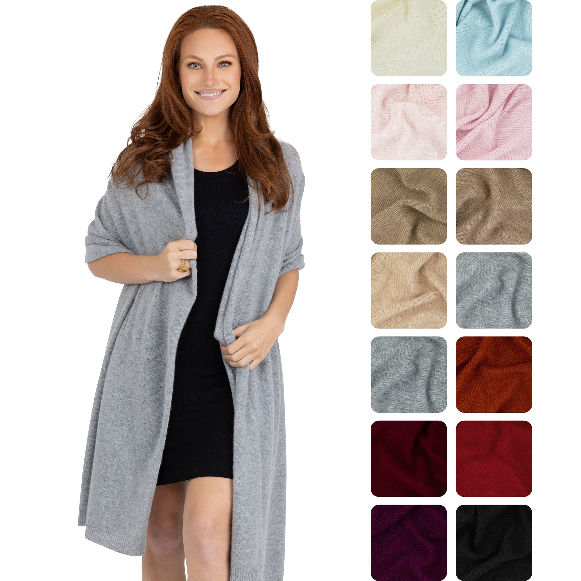 100% Cashmere Knitted Wrap Shawl Extra Large Scarf Stole