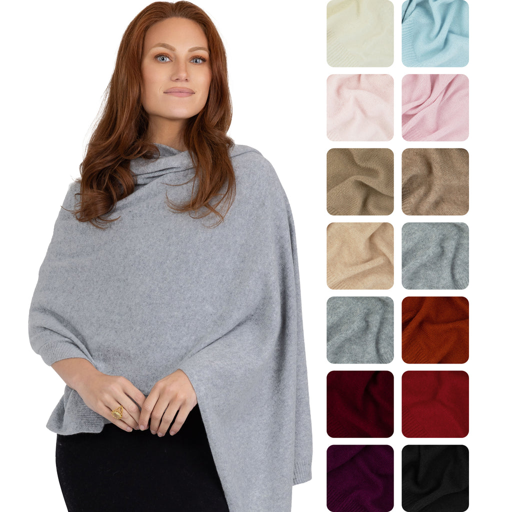 100% Cashmere Knitted Wrap Shawl Extra Large Scarf Stole