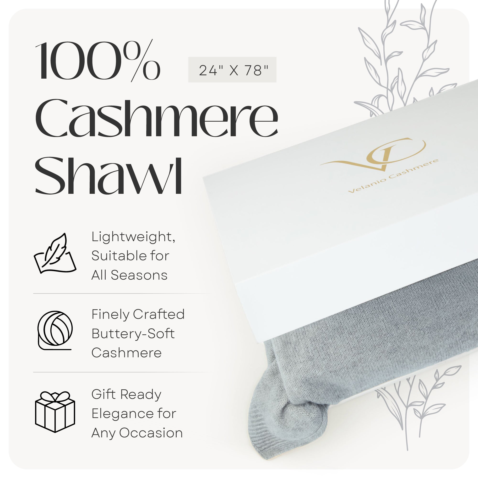 100% Cashmere Knitted Wrap Shawl Extra Large Scarf Stole