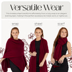 100% Cashmere Knitted Wrap Shawl Extra Large Scarf Stole