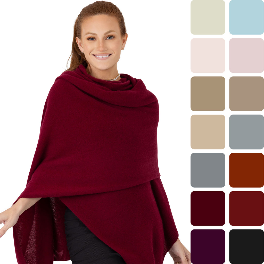 100% Cashmere Knitted Wrap Shawl Extra Large Scarf Stole