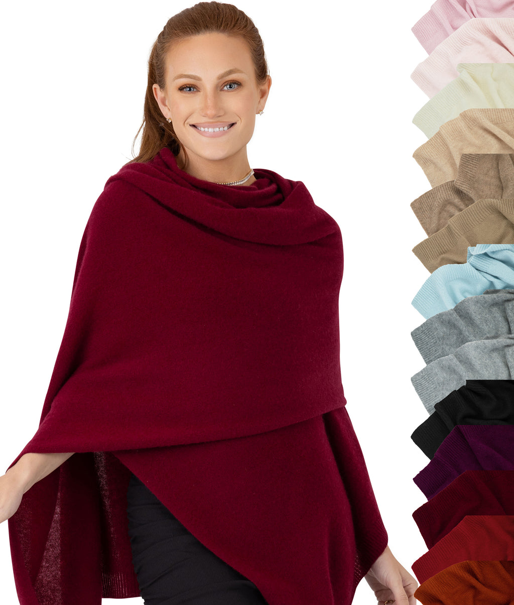 100% Cashmere Knitted Wrap Shawl Extra Large Scarf Stole
