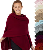100% Cashmere Knitted Wrap Shawl Extra Large Scarf Stole