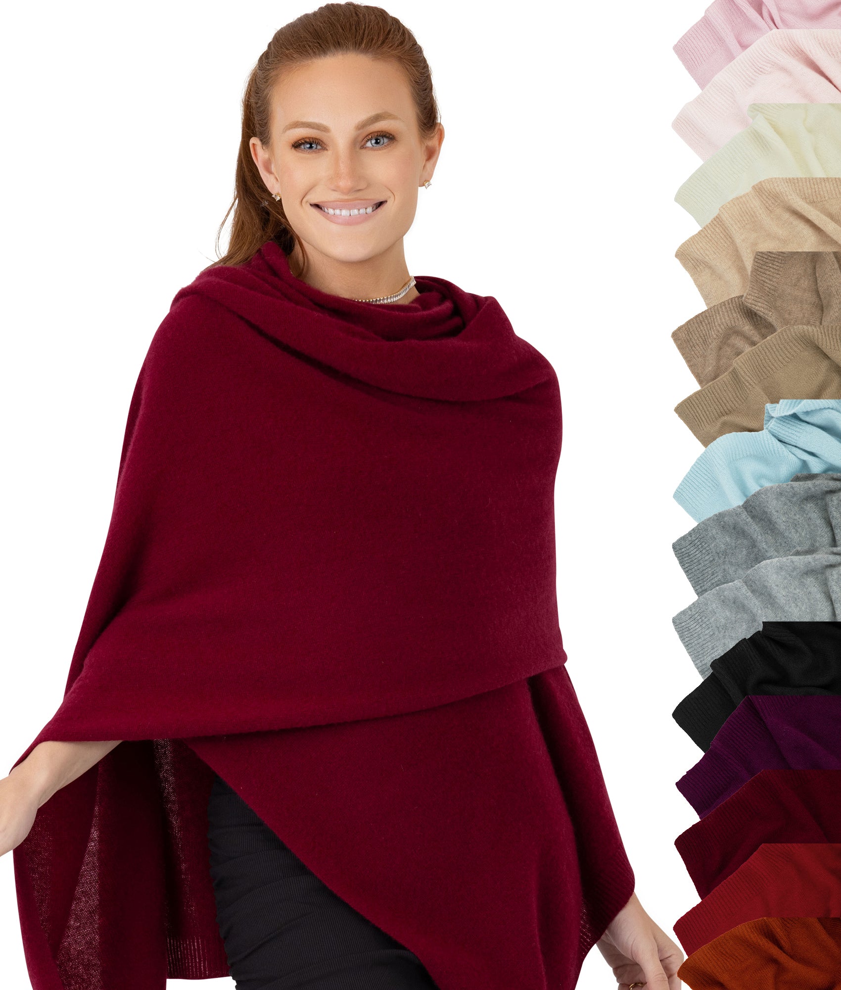 100% Cashmere Knitted Wrap Shawl Extra Large Scarf Stole