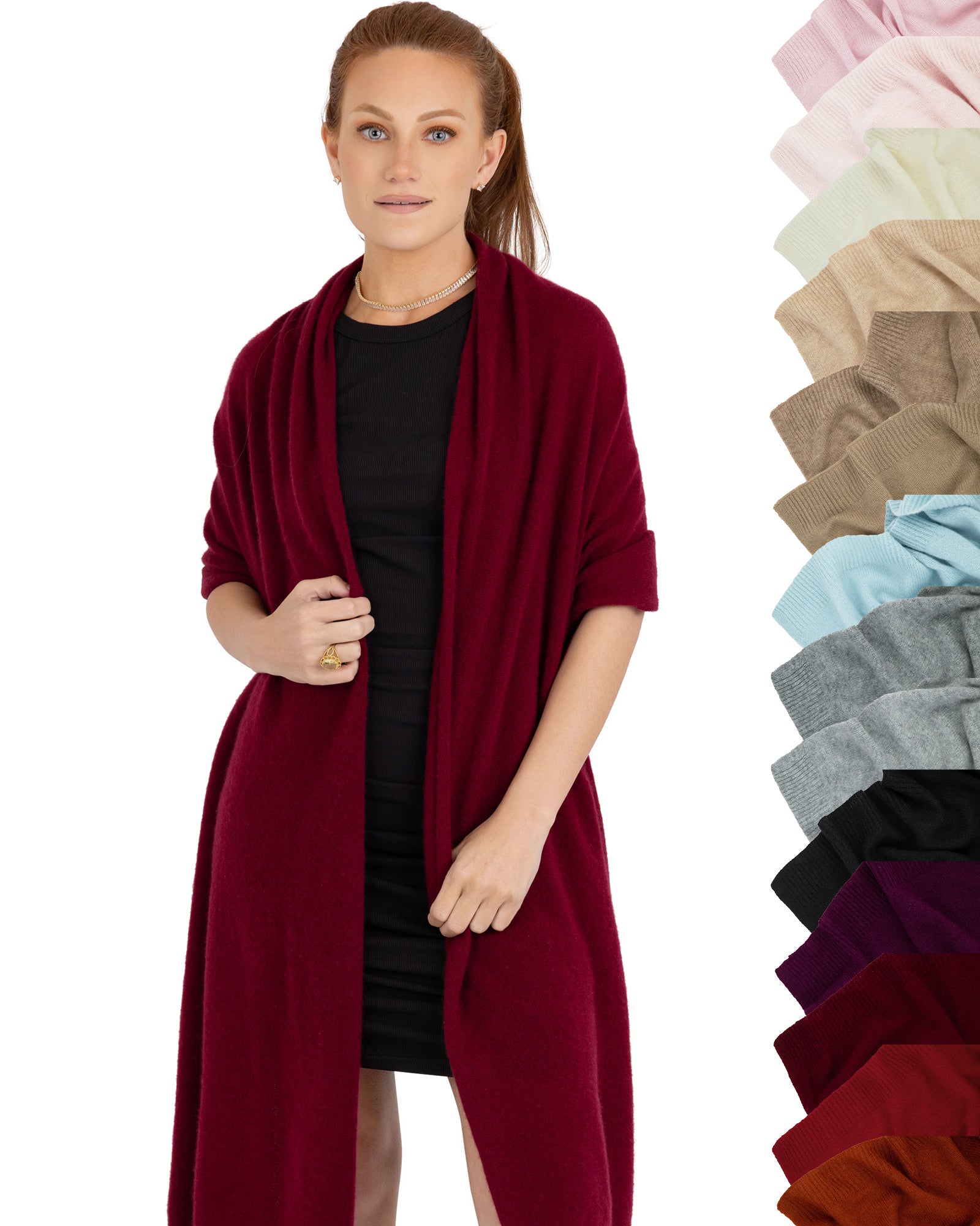 100% Cashmere Knitted Wrap Shawl Extra Large Scarf Stole