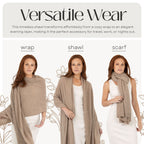 100% Cashmere Knitted Wrap Shawl Extra Large Scarf Stole