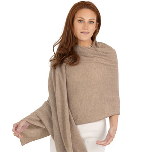 Cashmere Knitted Wrap Shawl Extra Large Scarf Stole – Velanio Cashmere