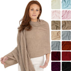 100% Cashmere Knitted Wrap Shawl Extra Large Scarf Stole