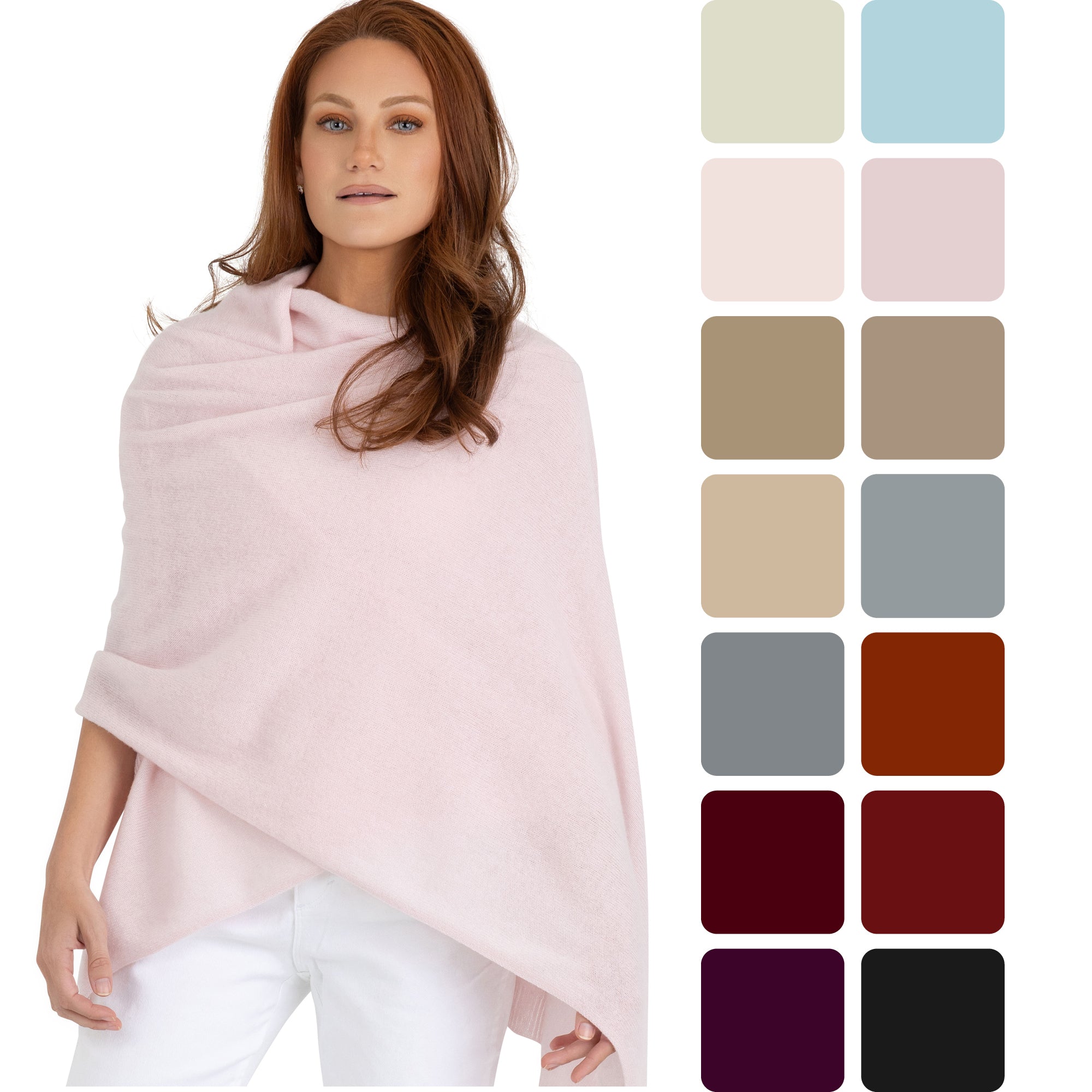 100% Cashmere Knitted Wrap Shawl Extra Large Scarf Stole