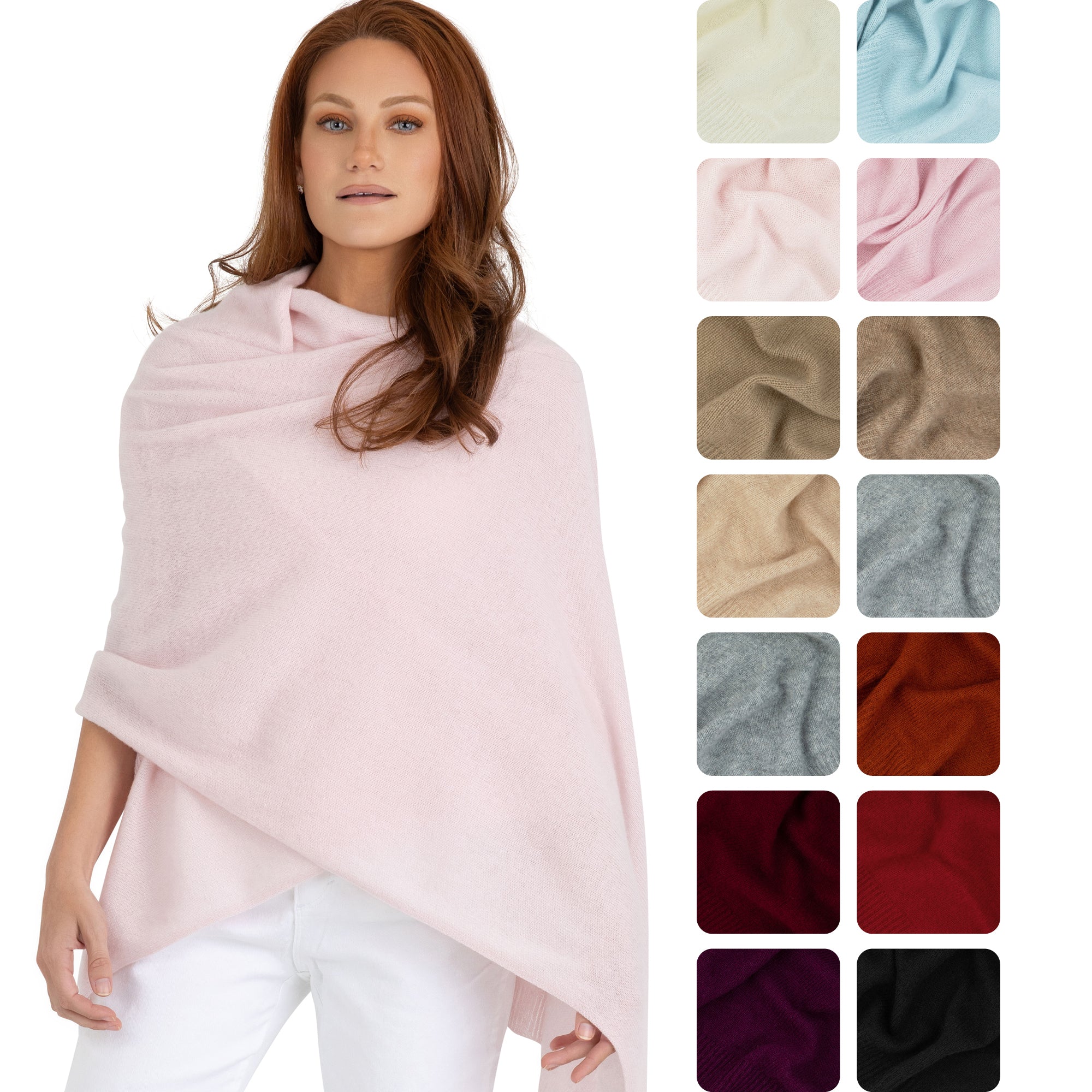 100% Cashmere Knitted Wrap Shawl Extra Large Scarf Stole