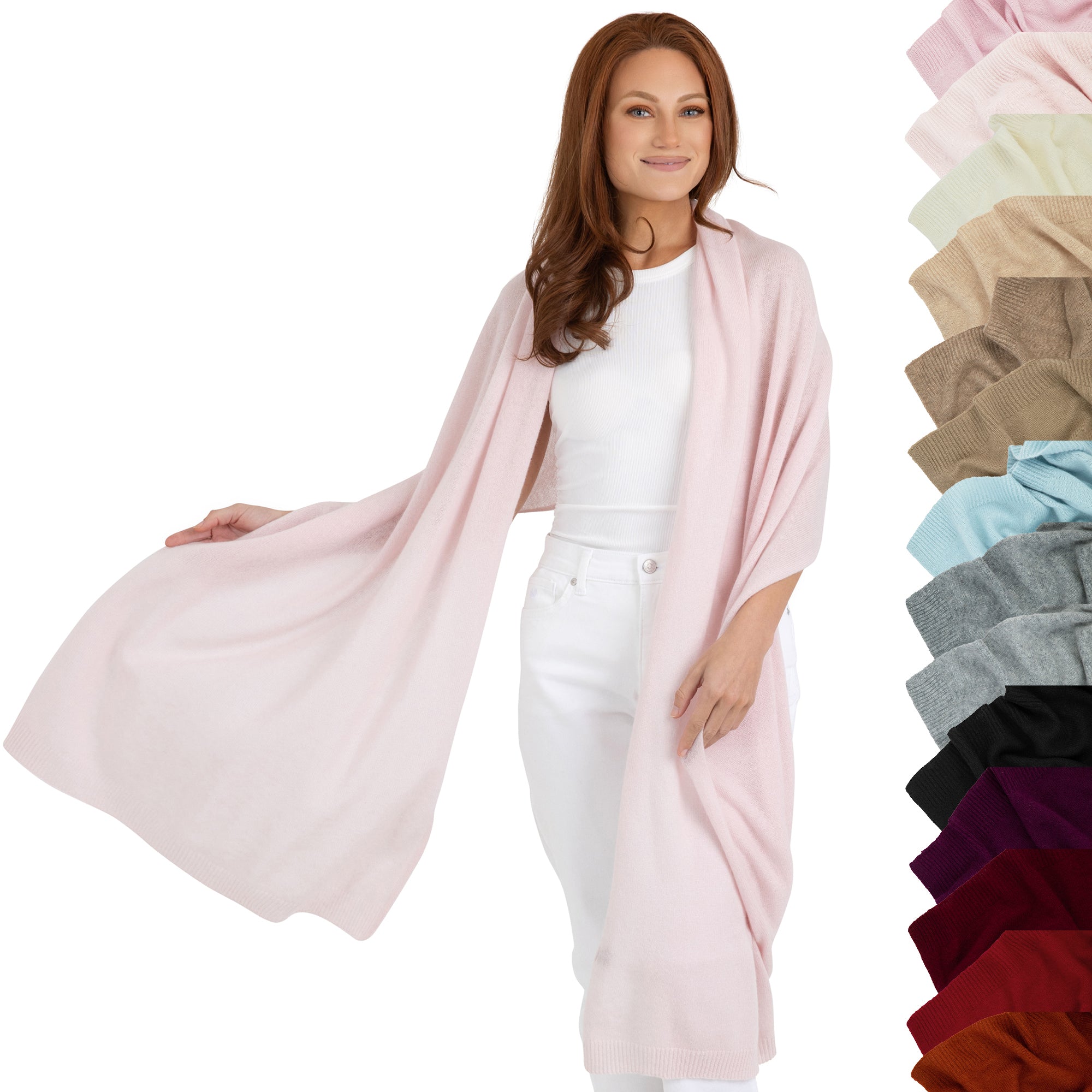 100% Cashmere Knitted Wrap Shawl Extra Large Scarf Stole