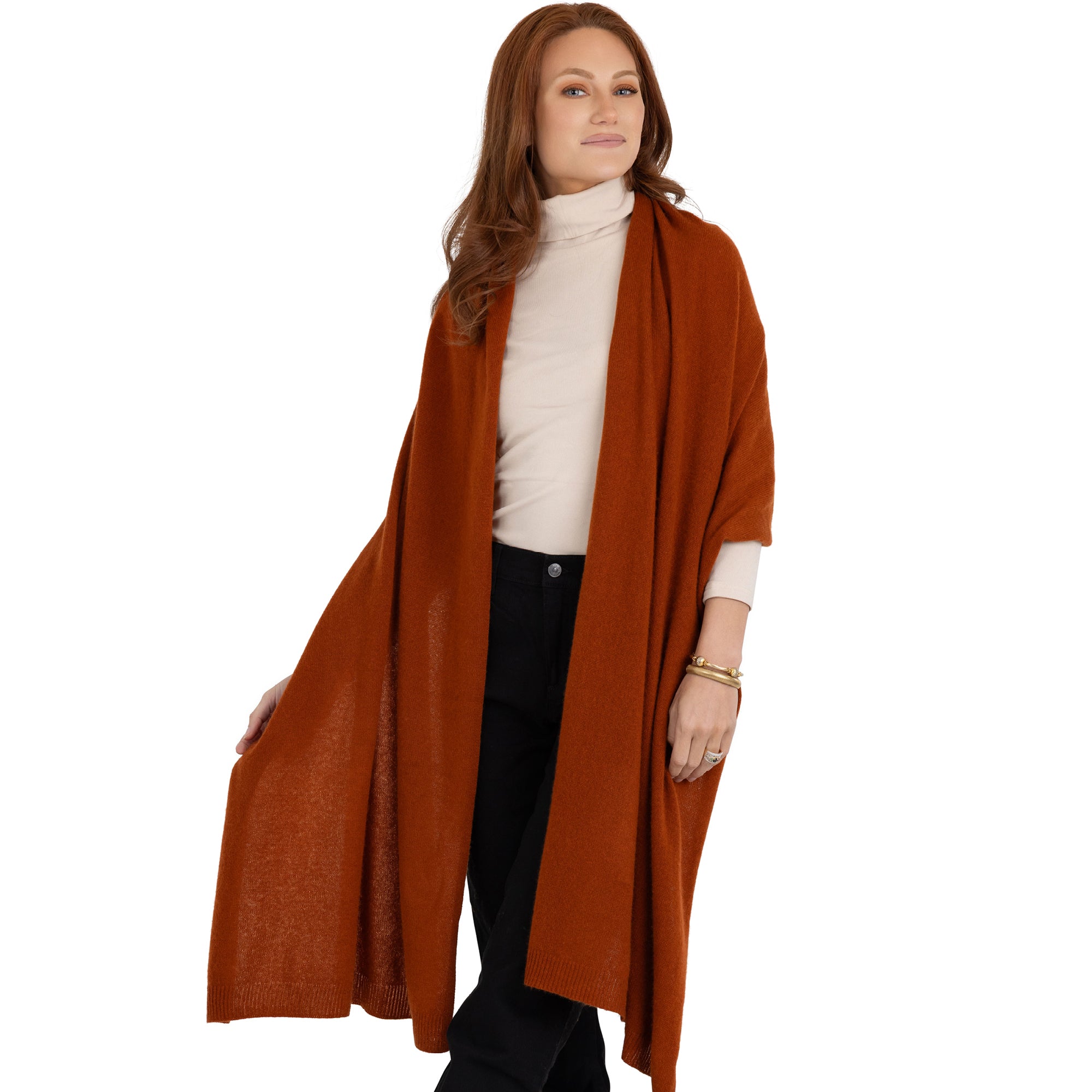 100% Cashmere Knitted Wrap Shawl Extra Large Scarf Stole