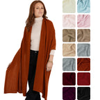100% Cashmere Knitted Wrap Shawl Extra Large Scarf Stole