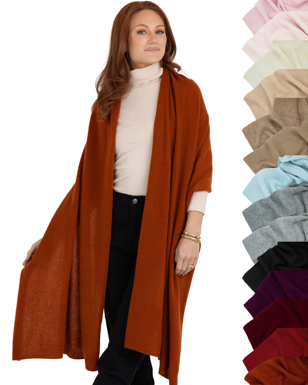100% Cashmere Knitted Wrap Shawl Extra Large Scarf Stole