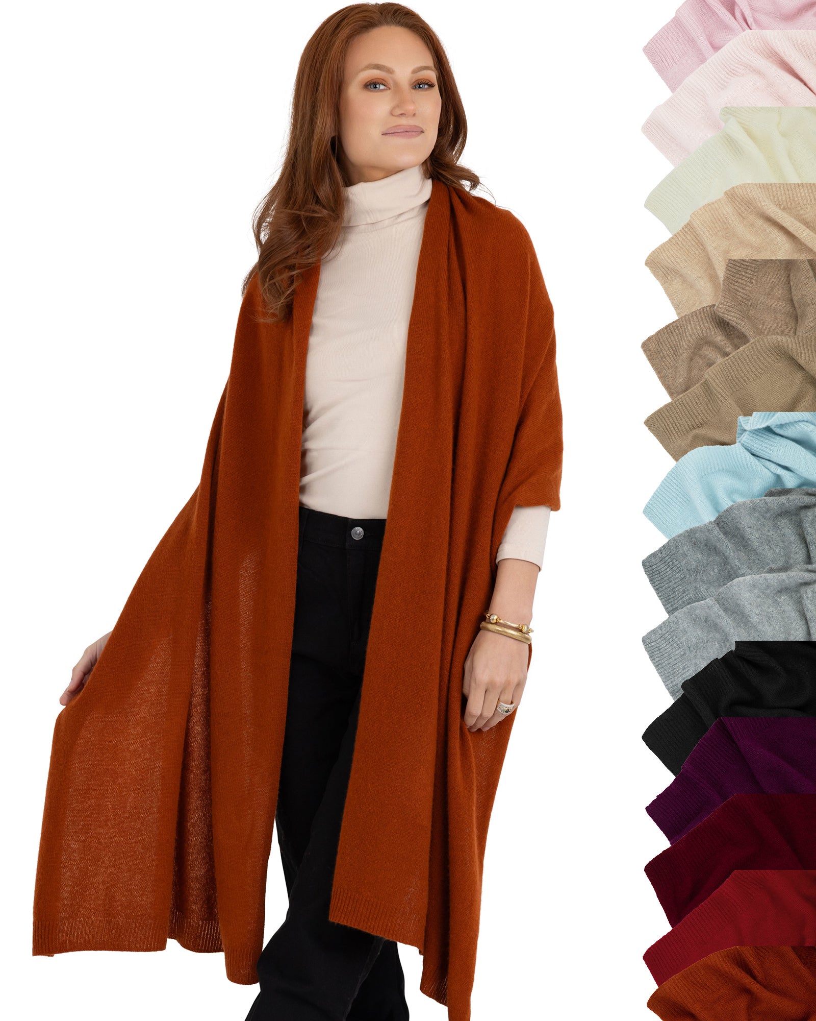 100% Cashmere Knitted Wrap Shawl Extra Large Scarf Stole