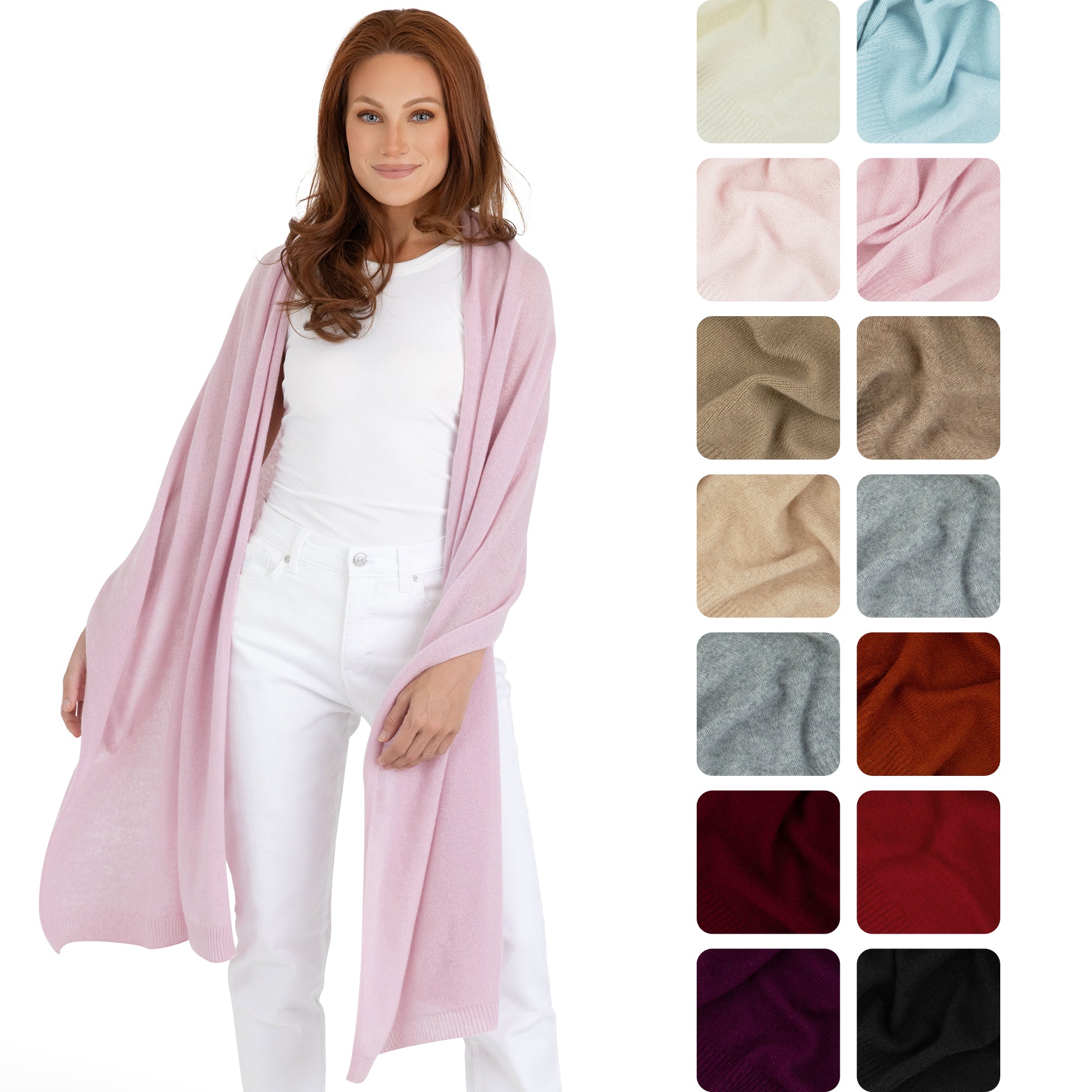 100% Cashmere Knitted Wrap Shawl Extra Large Scarf Stole