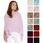 100% Cashmere Knitted Wrap Shawl Extra Large Scarf Stole