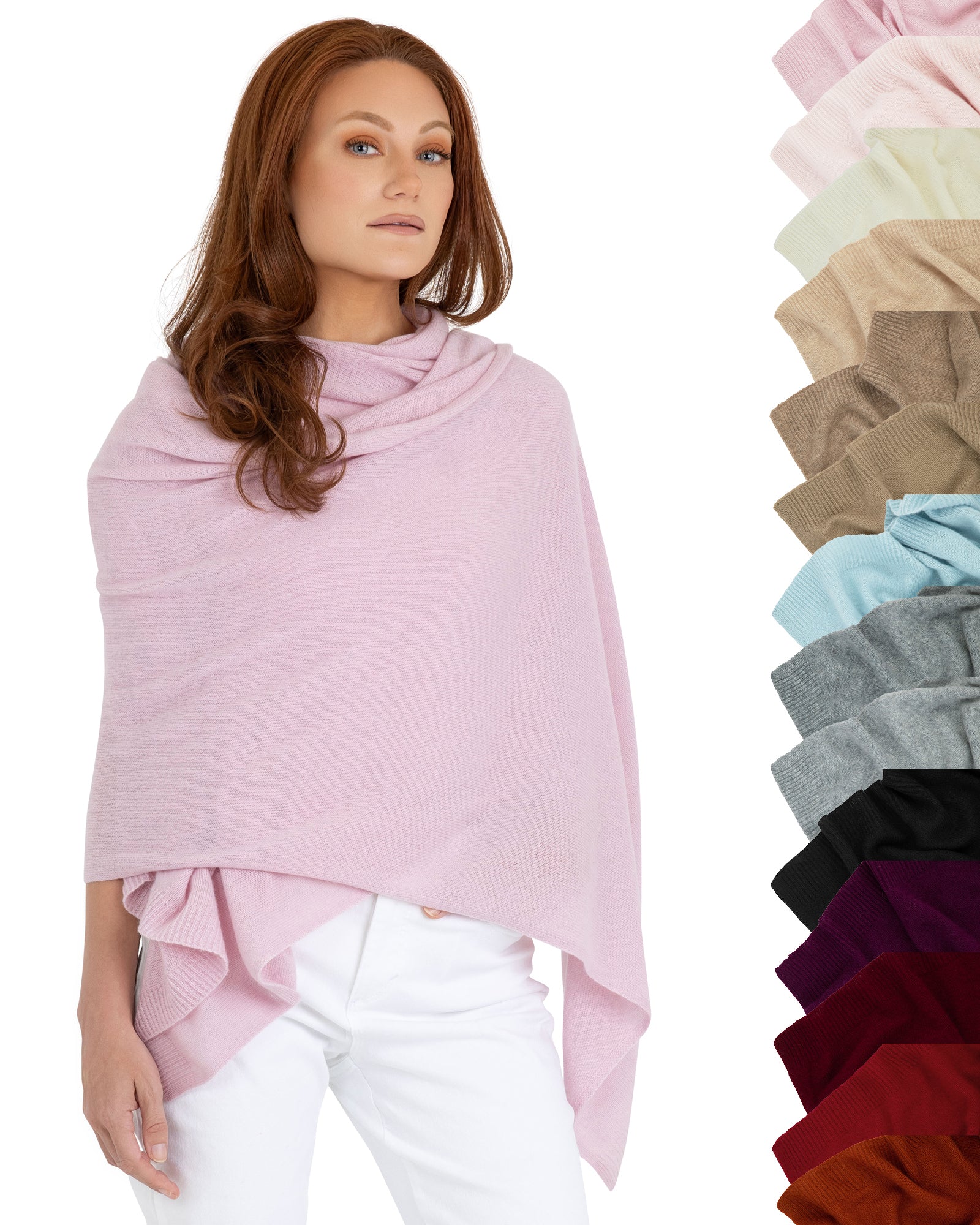 100% Cashmere Knitted Wrap Shawl Extra Large Scarf Stole