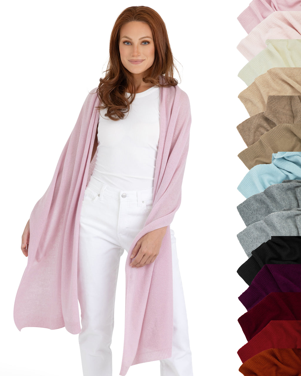 100% Cashmere Knitted Wrap Shawl Extra Large Scarf Stole
