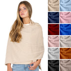 Velanio Cashmere Luxury Knitted Wrap Travel Shawl Scarf, Pashmina Stole, All-Season Scarf for Women Cashmere Wool Blend