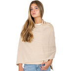 Velanio Cashmere Luxury Knitted Wrap Travel Shawl Scarf, Pashmina Stole, All-Season Scarf for Women Cashmere Wool Blend