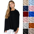 Velanio Cashmere Luxury Knitted Wrap Travel Shawl Scarf, Pashmina Stole, All-Season Scarf for Women Cashmere Wool Blend
