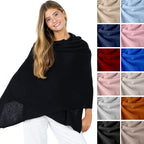 Velanio Cashmere Luxury Knitted Wrap Travel Shawl Scarf, Pashmina Stole, All-Season Scarf for Women Cashmere Wool Blend