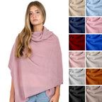 Velanio Cashmere Luxury Knitted Wrap Travel Shawl Scarf, Pashmina Stole, All-Season Scarf for Women Cashmere Wool Blend