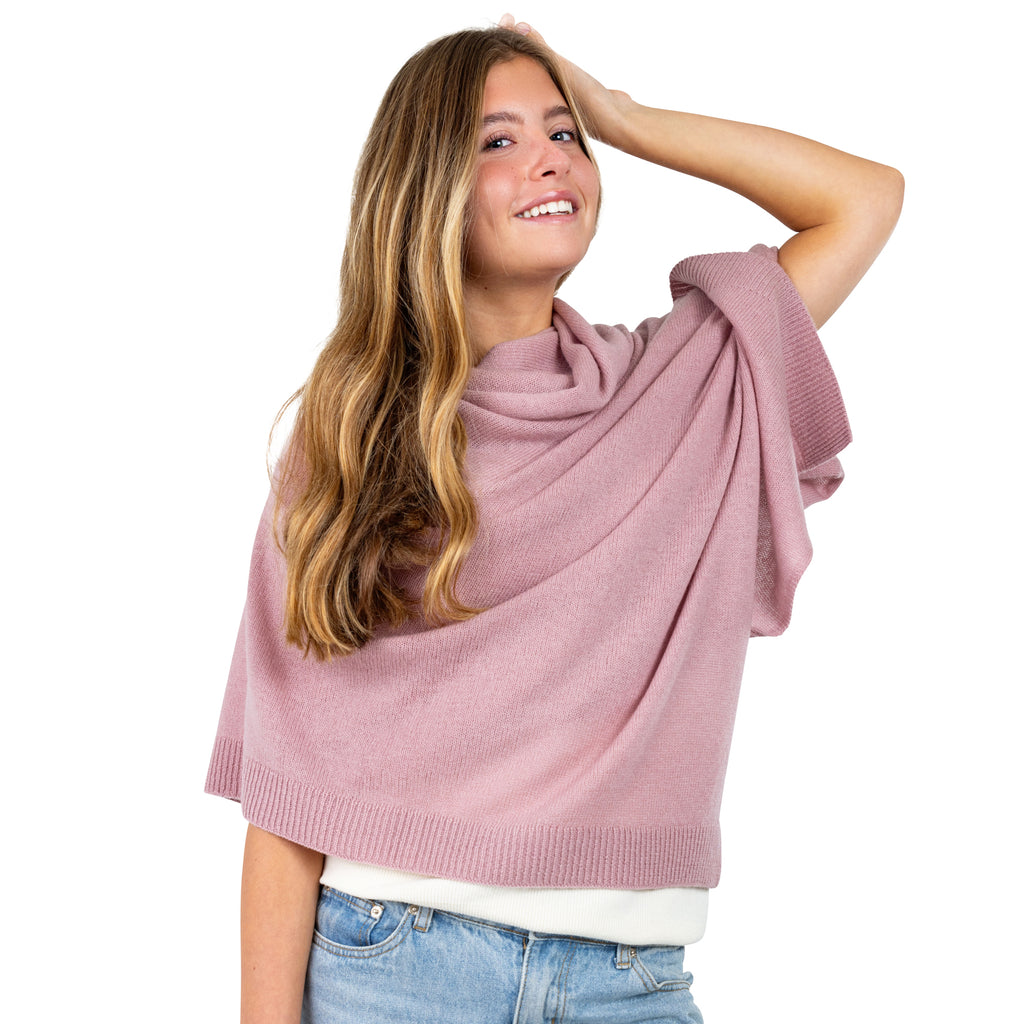 Velanio Cashmere Luxury Knitted Wrap Travel Shawl Scarf, Pashmina Stole, All-Season Scarf for Women Cashmere Wool Blend