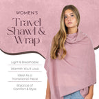 Velanio Cashmere Luxury Knitted Wrap Travel Shawl Scarf, Pashmina Stole, All-Season Scarf for Women Cashmere Wool Blend