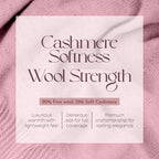 Velanio Cashmere Luxury Knitted Wrap Travel Shawl Scarf, Pashmina Stole, All-Season Scarf for Women Cashmere Wool Blend