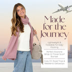 Velanio Cashmere Luxury Knitted Wrap Travel Shawl Scarf, Pashmina Stole, All-Season Scarf for Women Cashmere Wool Blend