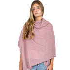 Velanio Cashmere Luxury Knitted Wrap Travel Shawl Scarf, Pashmina Stole, All-Season Scarf for Women Cashmere Wool Blend