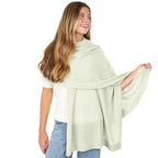 Velanio Cashmere Luxury Knitted Wrap Travel Shawl Scarf, Pashmina Stole, All-Season Scarf for Women Cashmere Wool Blend