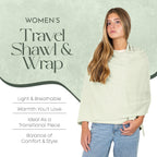 Velanio Cashmere Luxury Knitted Wrap Travel Shawl Scarf, Pashmina Stole, All-Season Scarf for Women Cashmere Wool Blend