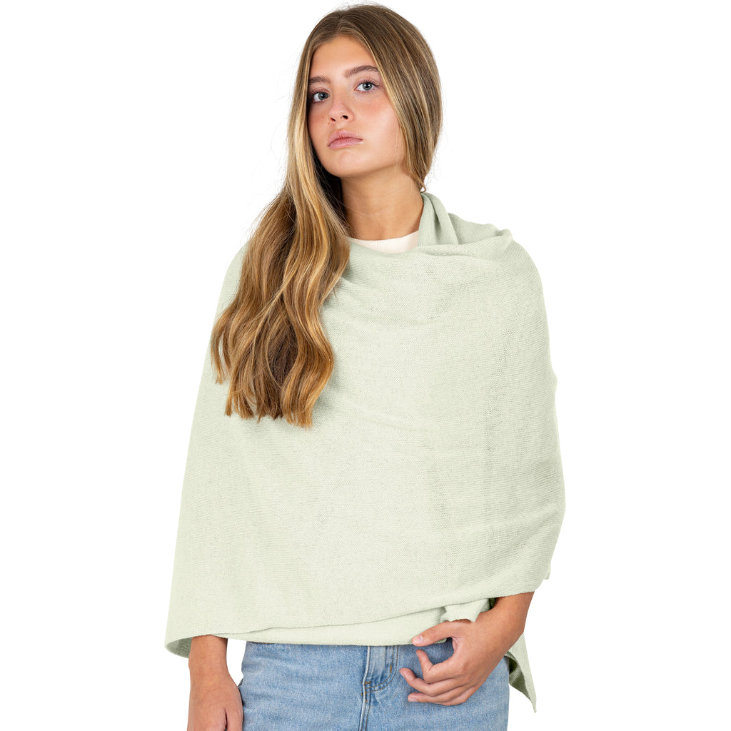 Velanio Cashmere Luxury Knitted Wrap Travel Shawl Scarf, Pashmina Stole, All-Season Scarf for Women Cashmere Wool Blend