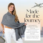 Velanio Cashmere Luxury Knitted Wrap Travel Shawl Scarf, Pashmina Stole, All-Season Scarf for Women Cashmere Wool Blend