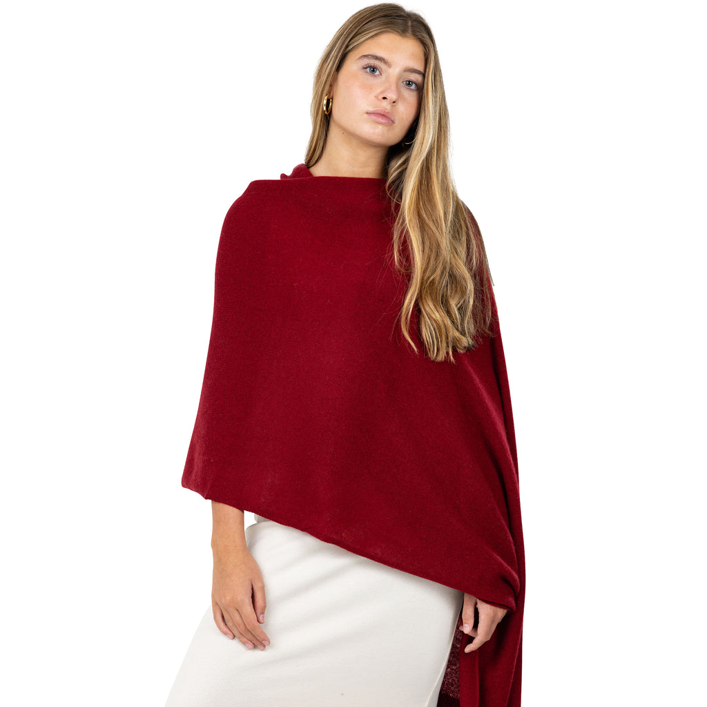 Velanio Cashmere Luxury Knitted Wrap Travel Shawl Scarf, Pashmina Stole, All-Season Scarf for Women Cashmere Wool Blend