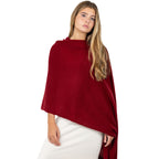 Velanio Cashmere Luxury Knitted Wrap Travel Shawl Scarf, Pashmina Stole, All-Season Scarf for Women Cashmere Wool Blend