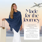 Velanio Cashmere Luxury Knitted Wrap Travel Shawl Scarf, Pashmina Stole, All-Season Scarf for Women Cashmere Wool Blend