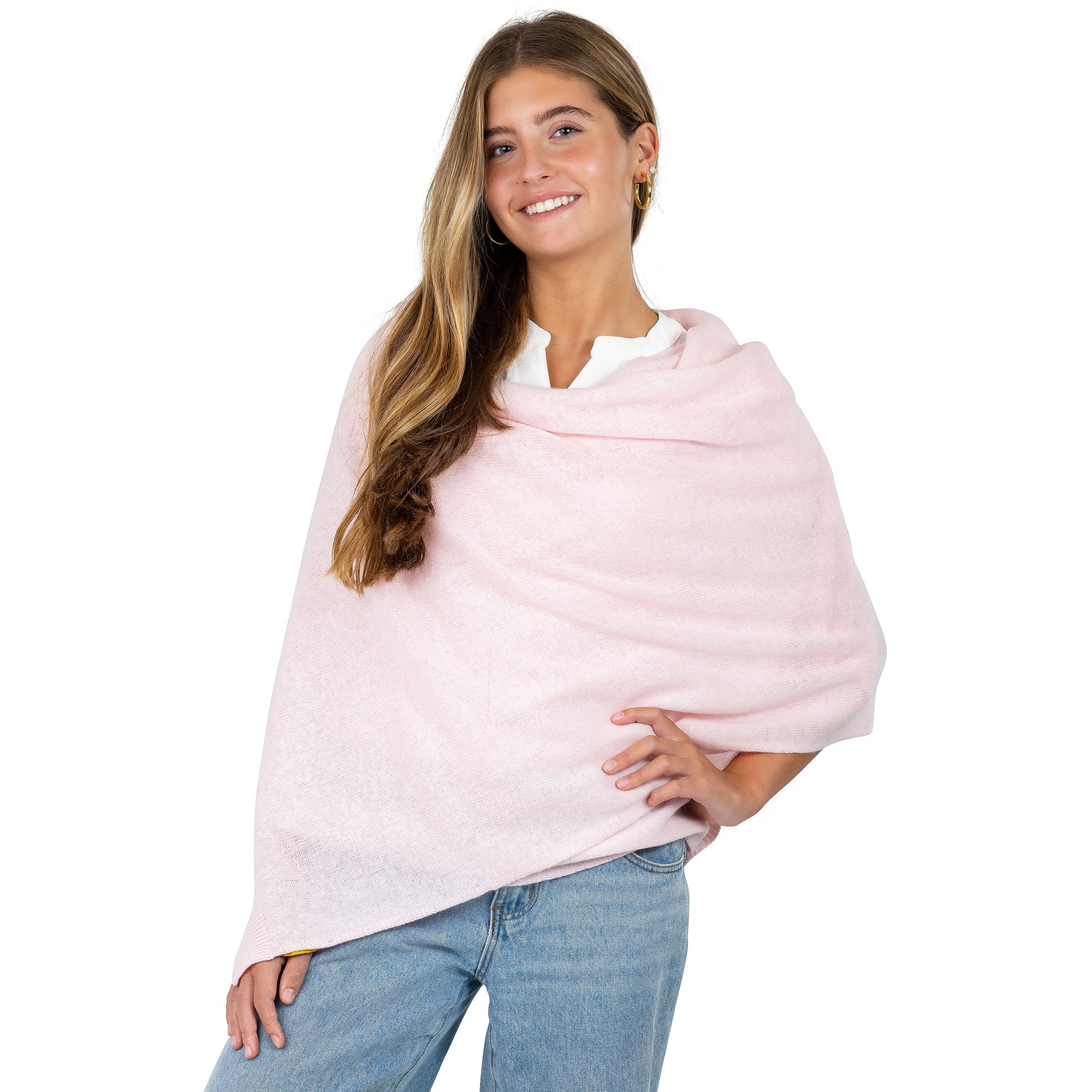 Velanio Cashmere Luxury Knitted Wrap Travel Shawl Scarf, Pashmina Stole, All-Season Scarf for Women Cashmere Wool Blend