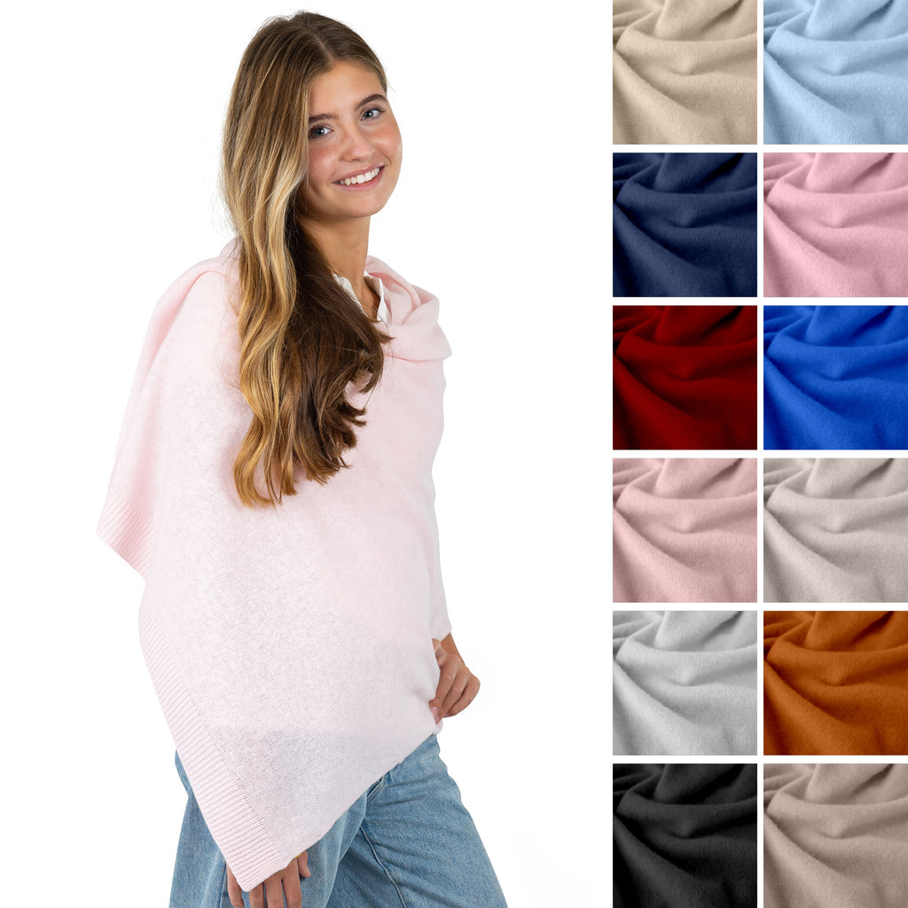 Velanio Cashmere Luxury Knitted Wrap Travel Shawl Scarf, Pashmina Stole, All-Season Scarf for Women Cashmere Wool Blend