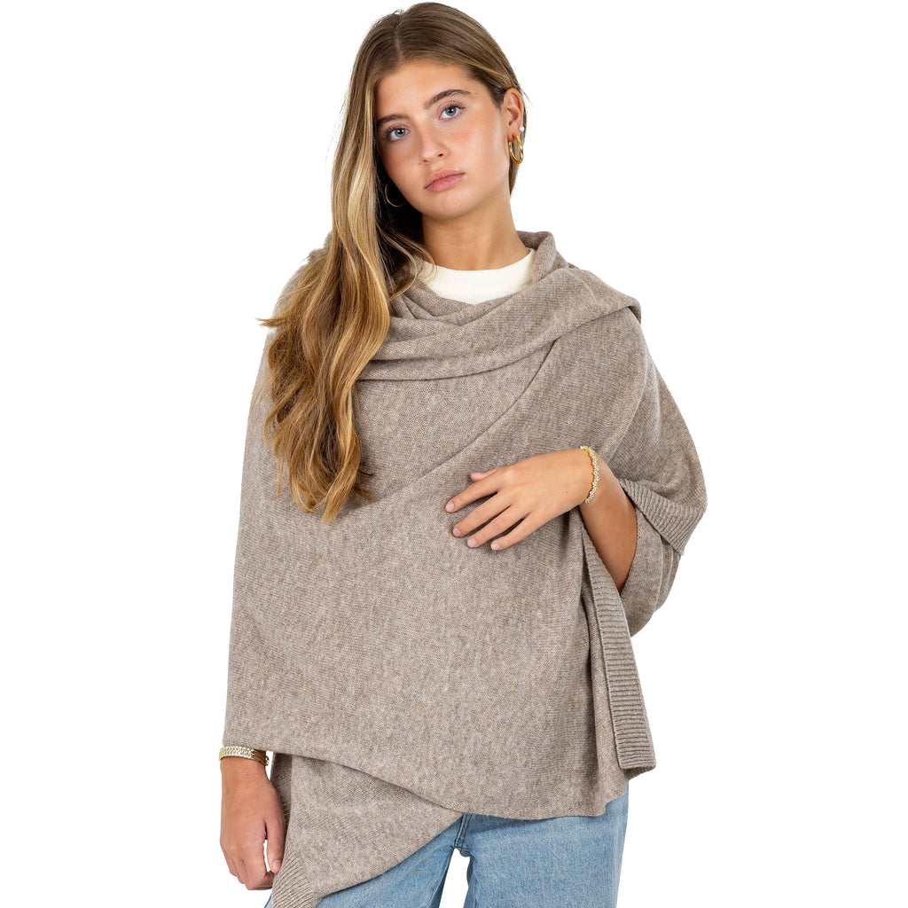 Velanio Cashmere Luxury Knitted Wrap Travel Shawl Scarf, Pashmina Stole, All-Season Scarf for Women Cashmere Wool Blend