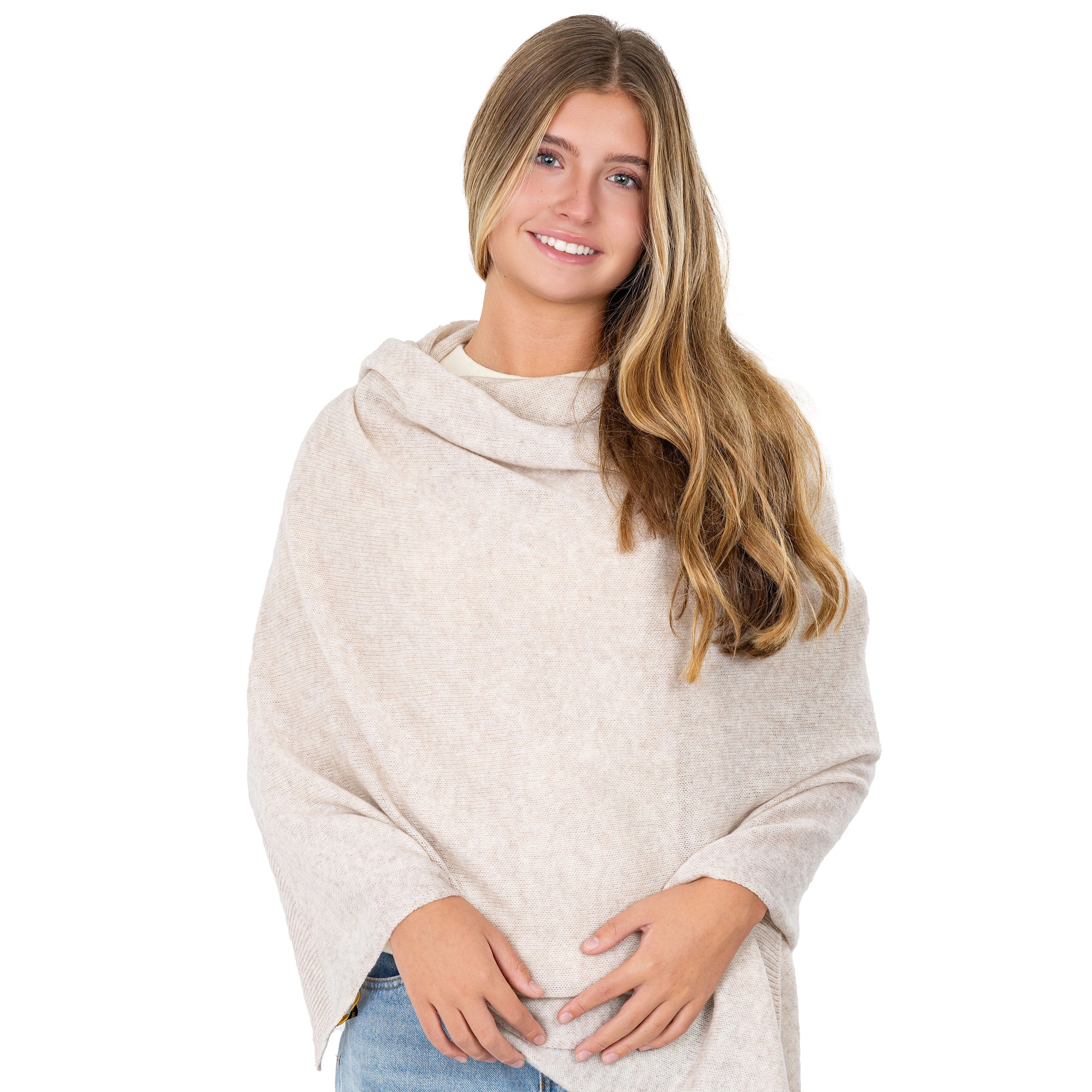 Velanio Cashmere Luxury Knitted Wrap Travel Shawl Scarf, Pashmina Stole, All-Season Scarf for Women Cashmere Wool Blend