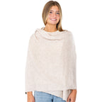 Velanio Cashmere Luxury Knitted Wrap Travel Shawl Scarf, Pashmina Stole, All-Season Scarf for Women Cashmere Wool Blend