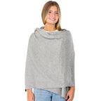 Velanio Cashmere Luxury Knitted Wrap Travel Shawl Scarf, Pashmina Stole, All-Season Scarf for Women Cashmere Wool Blend