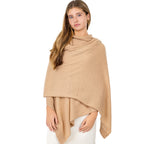 Velanio Cashmere Luxury Knitted Wrap Travel Shawl Scarf, Pashmina Stole, All-Season Scarf for Women Cashmere Wool Blend