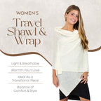 Velanio Cashmere Luxury Knitted Wrap Travel Shawl Scarf, Pashmina Stole, All-Season Scarf for Women Cashmere Wool Blend