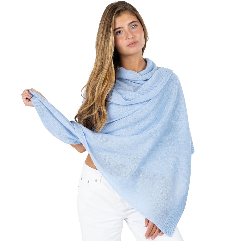 Velanio Cashmere Luxury Knitted Wrap Travel Shawl Scarf, Pashmina Stole, All-Season Scarf for Women Cashmere Wool Blend