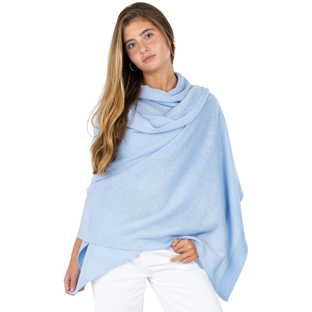 Velanio Cashmere Luxury Knitted Wrap Travel Shawl Scarf, Pashmina Stole, All-Season Scarf for Women Cashmere Wool Blend